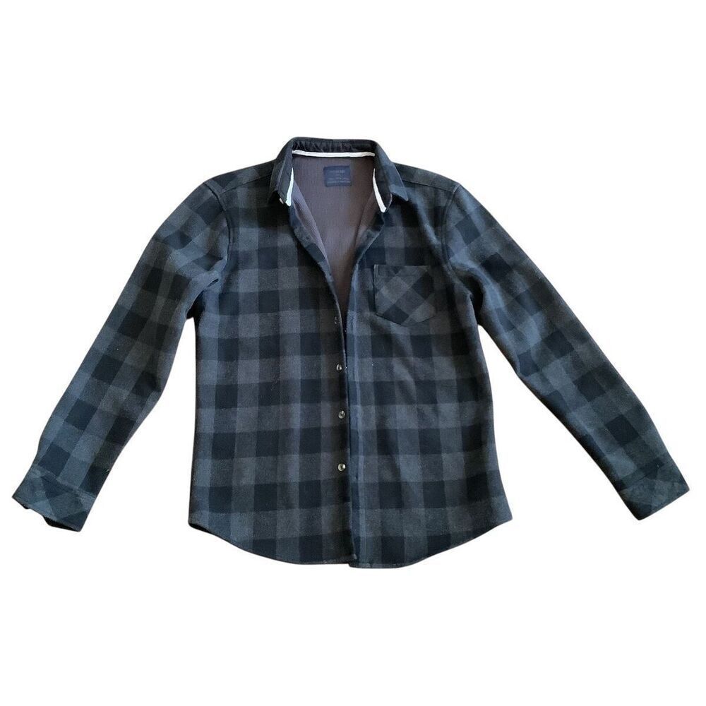 ✨Nomad Men's Black & Charcoal Plaid Sierra Lined Flannel Sz Small Shirt✨